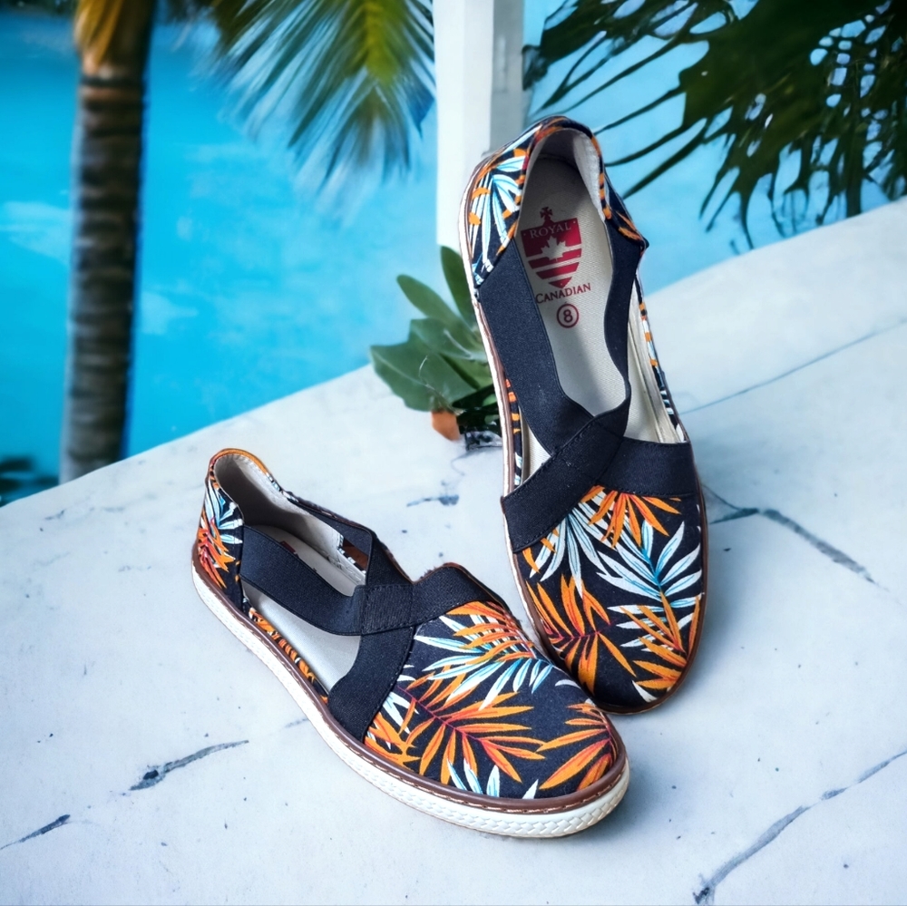Royal Canadian Tropical Print Slip-On Shoes